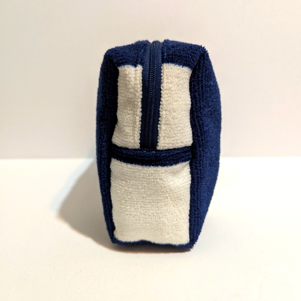 Lancôme Navy and White Striped Make-up Travel Terry Cloth Pouch - Picture 4 of 8